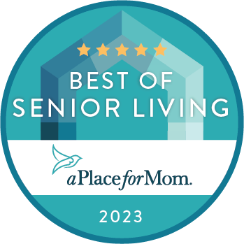 Award Badge for Best of Senior Living in 2023 from a Place for Mom.