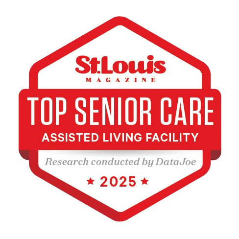 Award for Top Senior Care from St. Louis Magazine for 2025, research conducted by Data Joe.