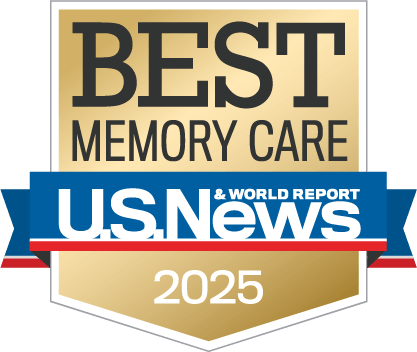 U.S. News 2025 Best Memory Care award badge presented to Arrow Senior Living communities for excellence in dementia and Alzheimer’s care services.